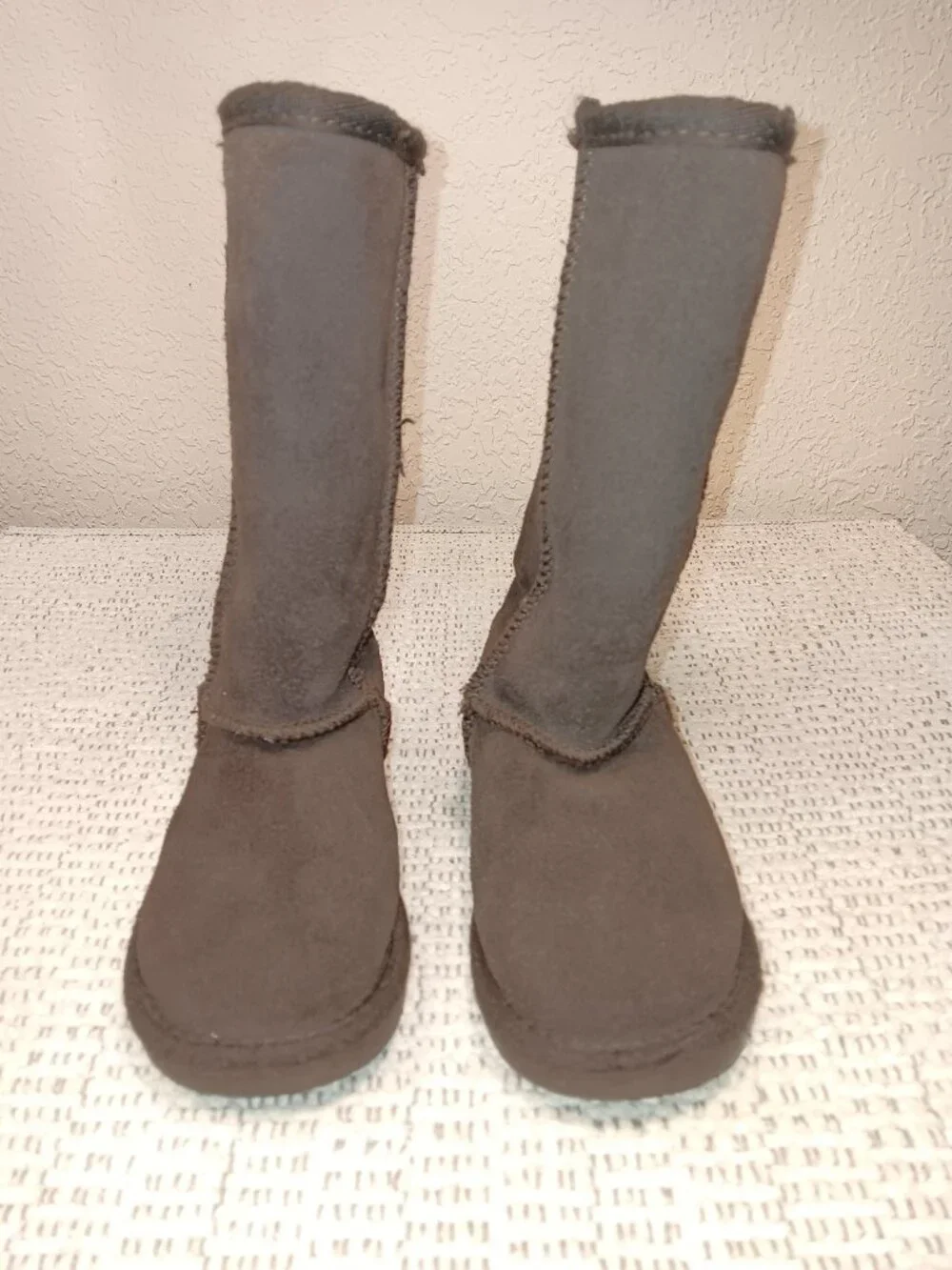 Emu Australia Kids Toddler 'Bronte Hi' Brown Suede Merino Wool Boots sz 9